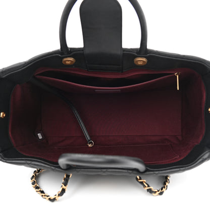 Chanel Caviar Quilted Large Coco Handle Shopping Tote Black 6 of 13