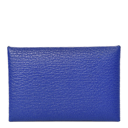 Hermes Chevre Mysore Calvi Card Case Bleu Electrique 1 of 8