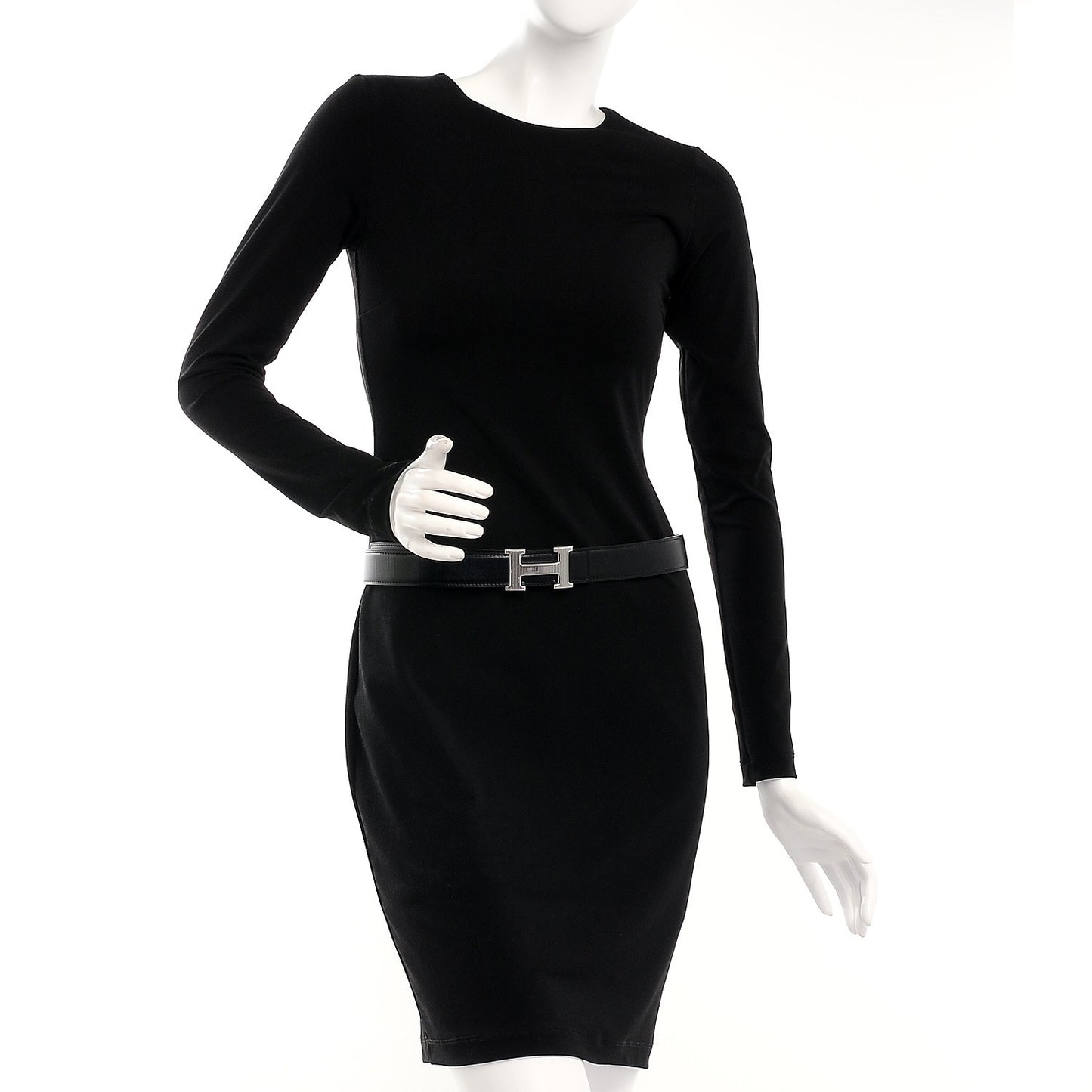 Togo Box 32mm Calandre H Belt 85 Gold Black