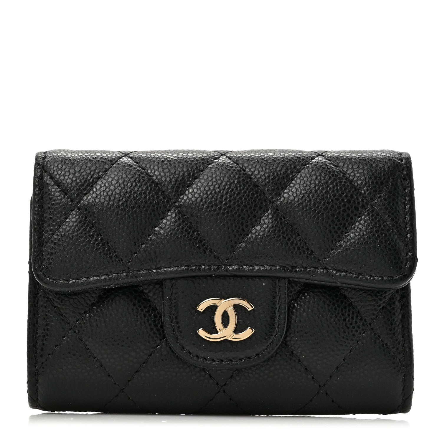 Chanel Caviar Quilted Classic 4 Key Holder Wallet Black 1 of 10