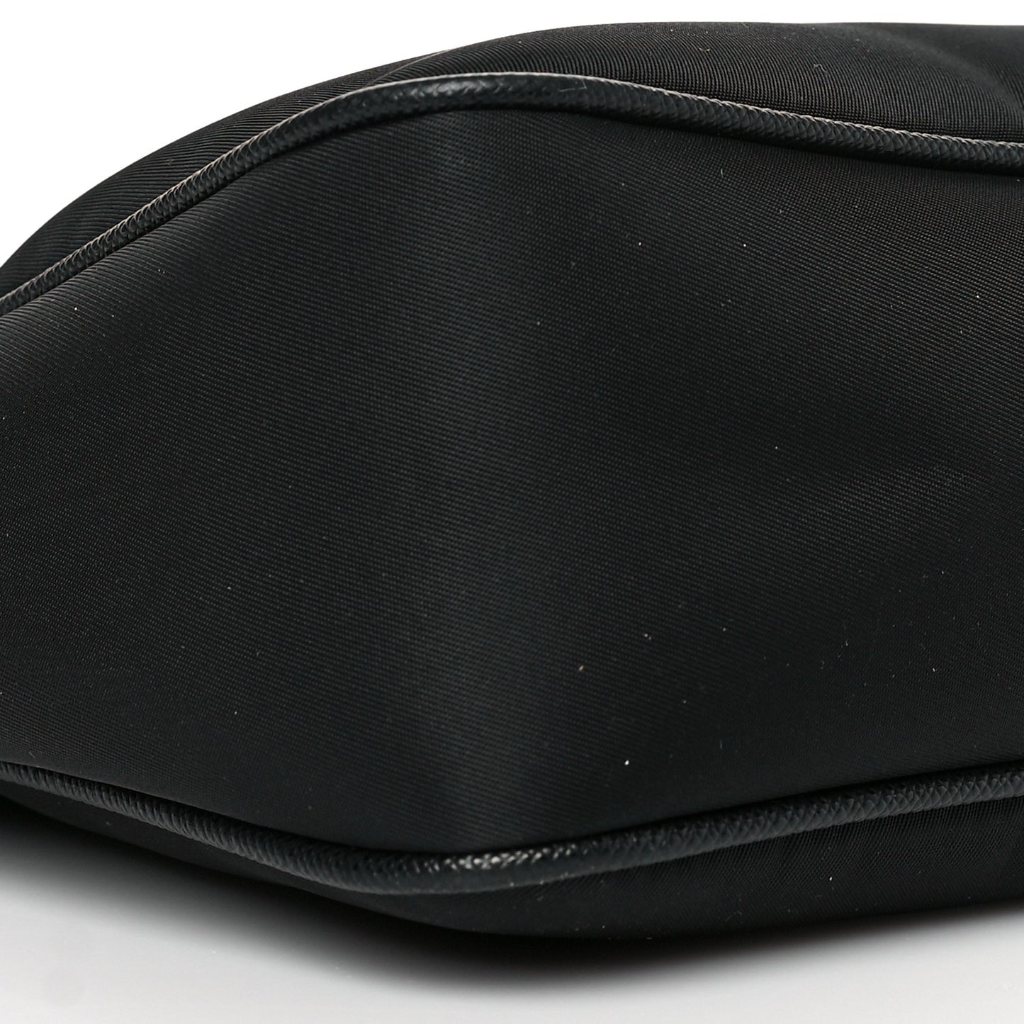 Re-Nylon Saffiano Pocket Zippered Shoulder Bag Black