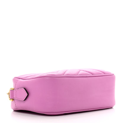 Gucci Calfskin Matelasse Mini GG Marmont Chain Shoulder Bag Candy Mousse 4 of 10