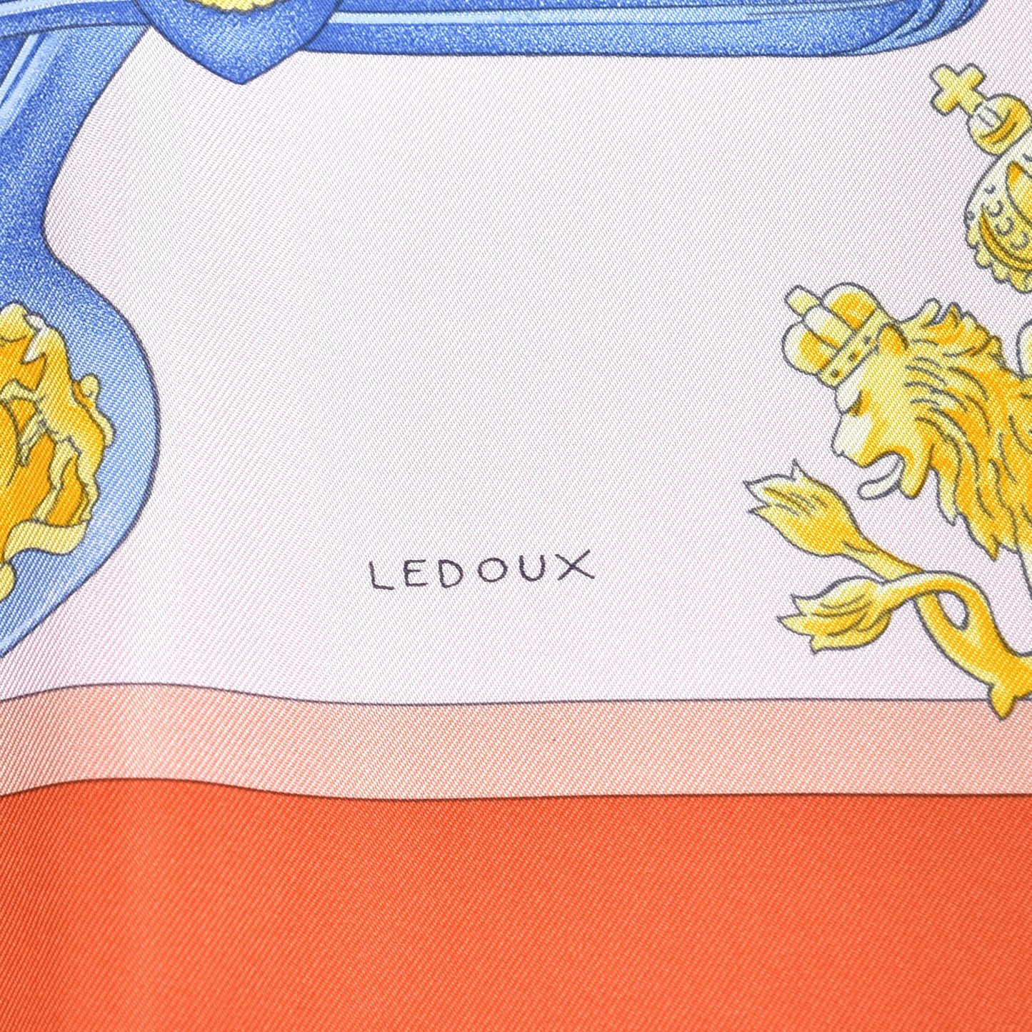 Silk Harnais De Cour Scarf 90 Orange