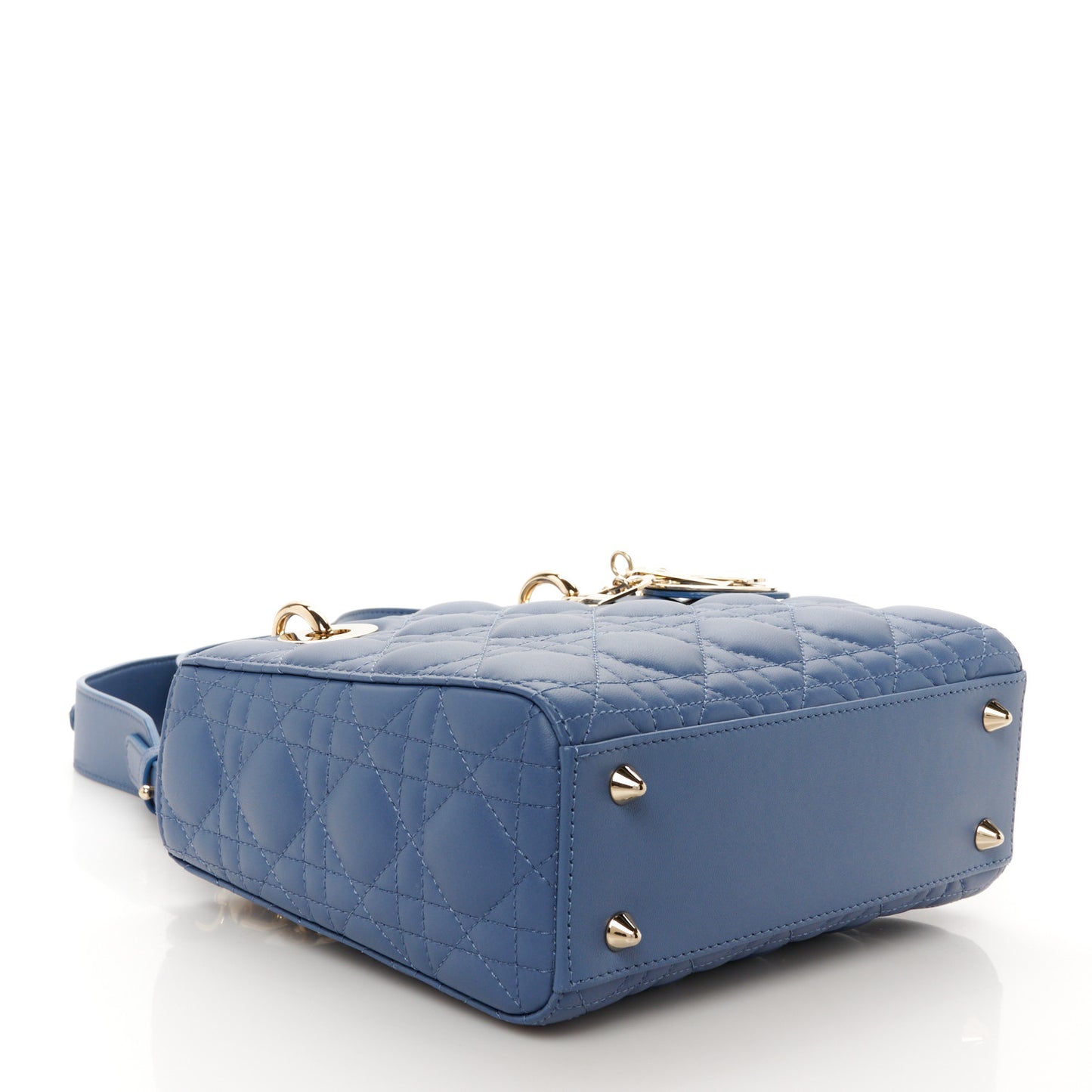 Lambskin Cannage Small My ABCDior Lady Dior Denim Blue
