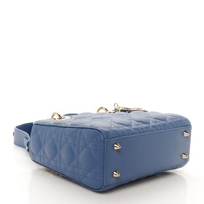 Christian Dior Lambskin Cannage Small My ABCDior Lady Dior Denim Blue 4 of 10