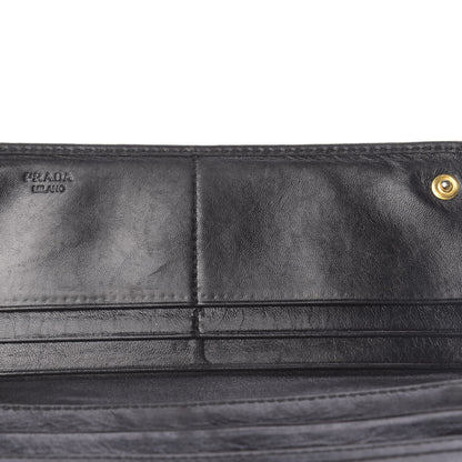 Prada Vitello Phenix Continental Flap Wallet Black 15 of 16
