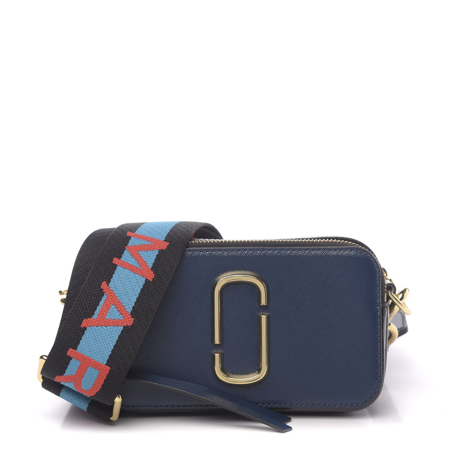 Saffiano Small Snapshot Camera Bag Navy Multicolor