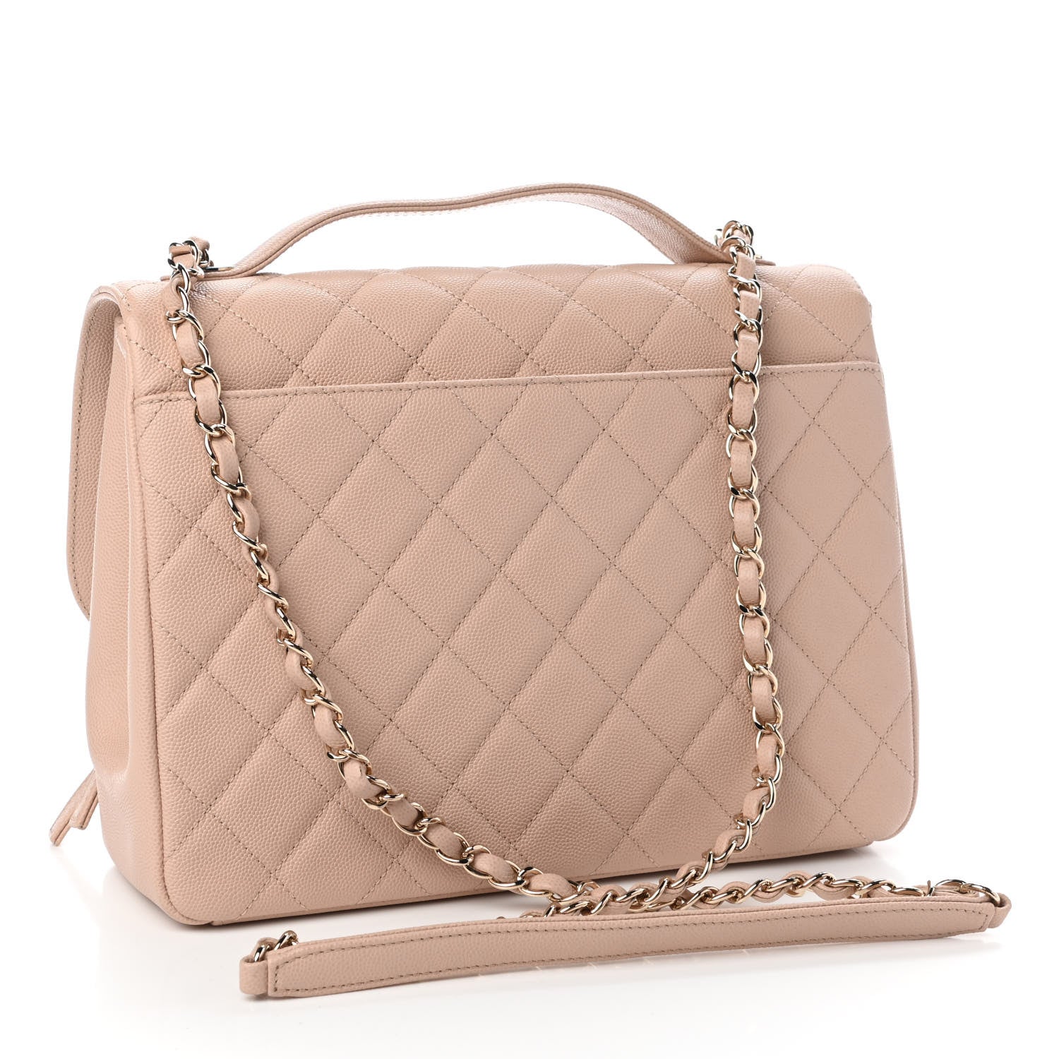 Chanel Caviar Quilted Large Business Affinity Flap Beige 3 of 9