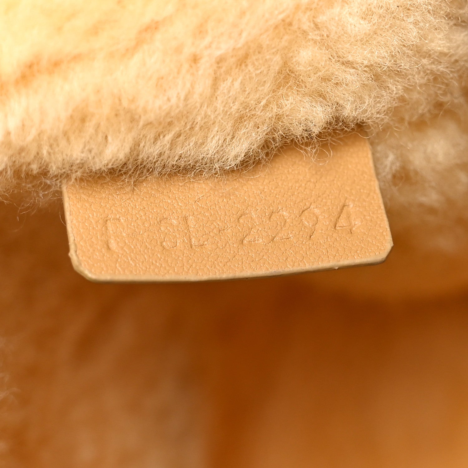 Celine Suede Shearling Triomphe Medium Cabas Anais Natural 12 of 23