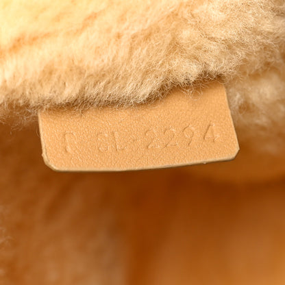 Celine Suede Shearling Triomphe Medium Cabas Anais Natural 12 of 23