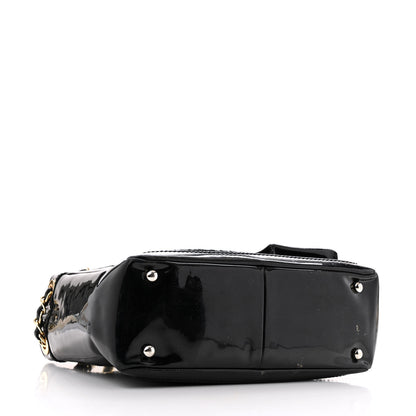 Chanel Patent Pony Hair Small Pocket Tote Black 4 of 16