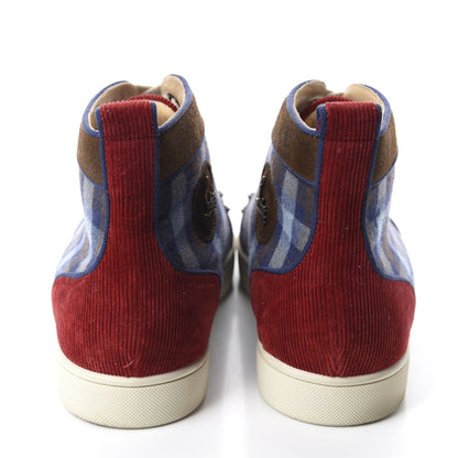 Christian Louboutin Crosta Barbara Square Lou Spikes Orlato Flat Sneakers 46 Version Blue 5 of 13