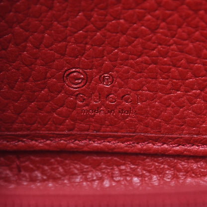 Gucci Monogram Dollar Calfskin Zip Around Wallet Beige Ebony Rosso 6 of 11