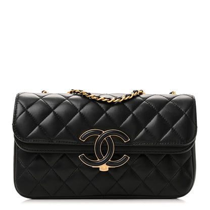Chanel Lambskin Quilted Small CC Chic Flap Black 3 of 36