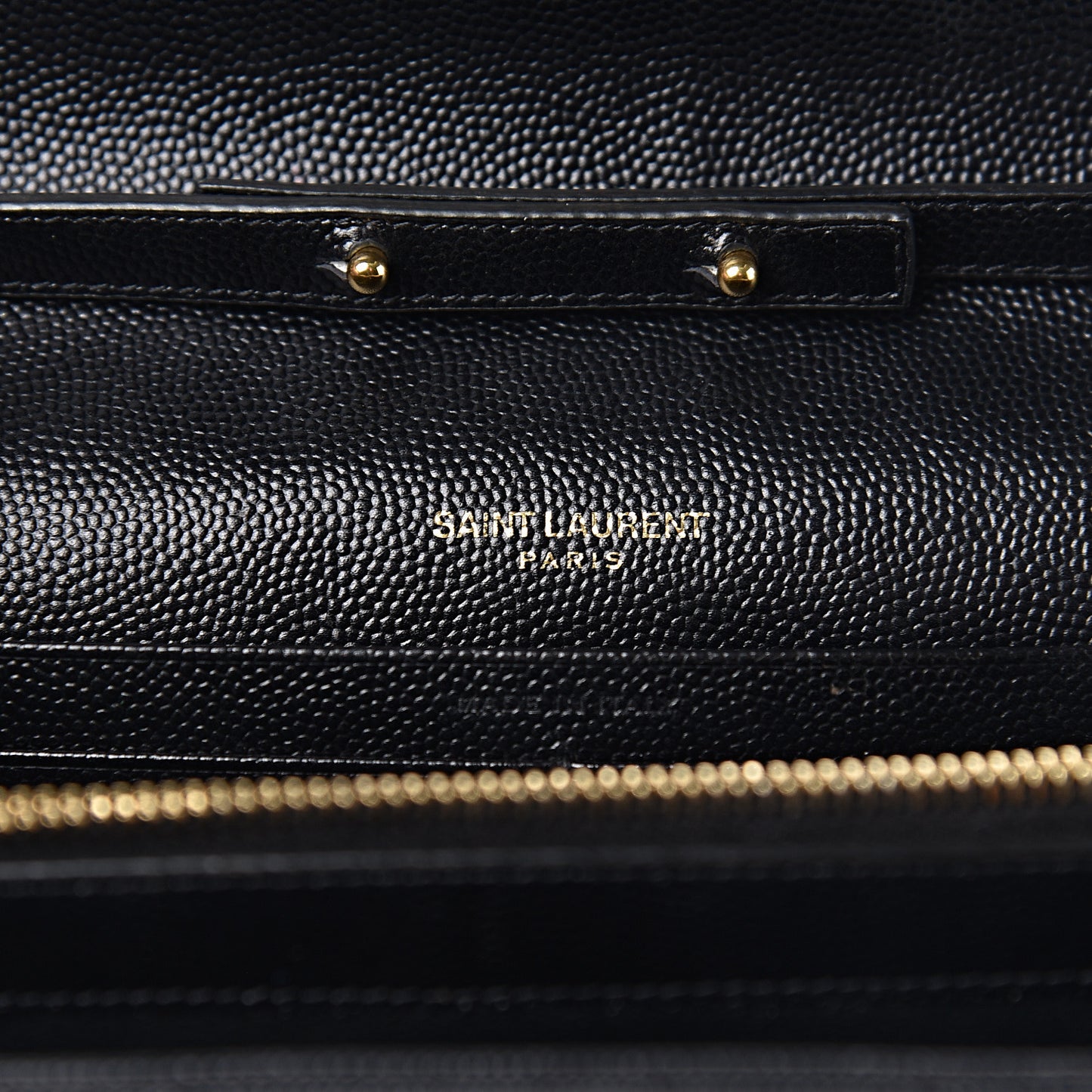 Grain De Poudre Matelasse Chevron Monogram Chain Wallet Black
