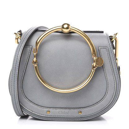 Chloe Calfskin Suede Small Nile Bracelet Bag Cloudy Blue 1 of 12