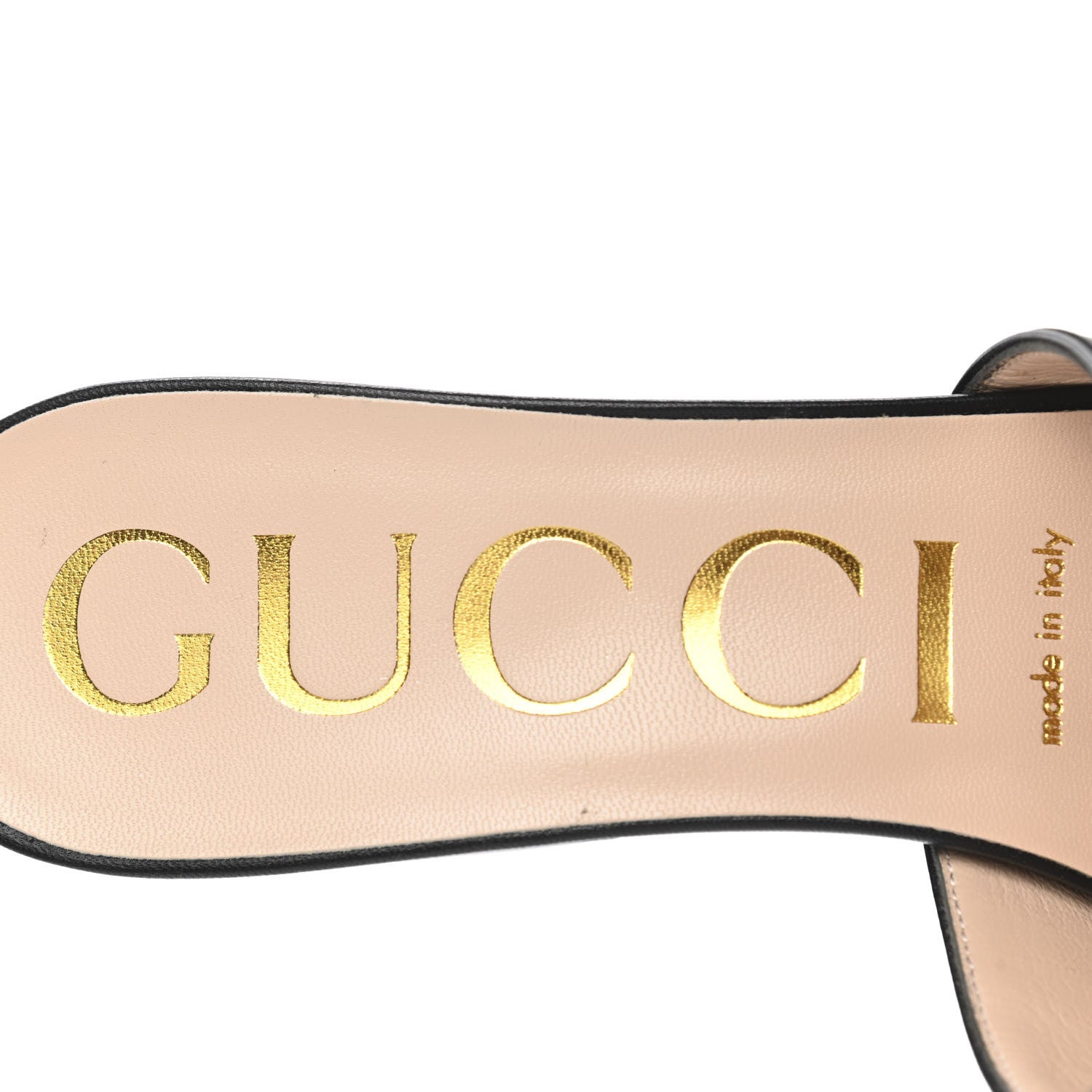 Gucci Malaga Kid Zumi Mid Heel Slide Sandals 39 Black 7 of 8