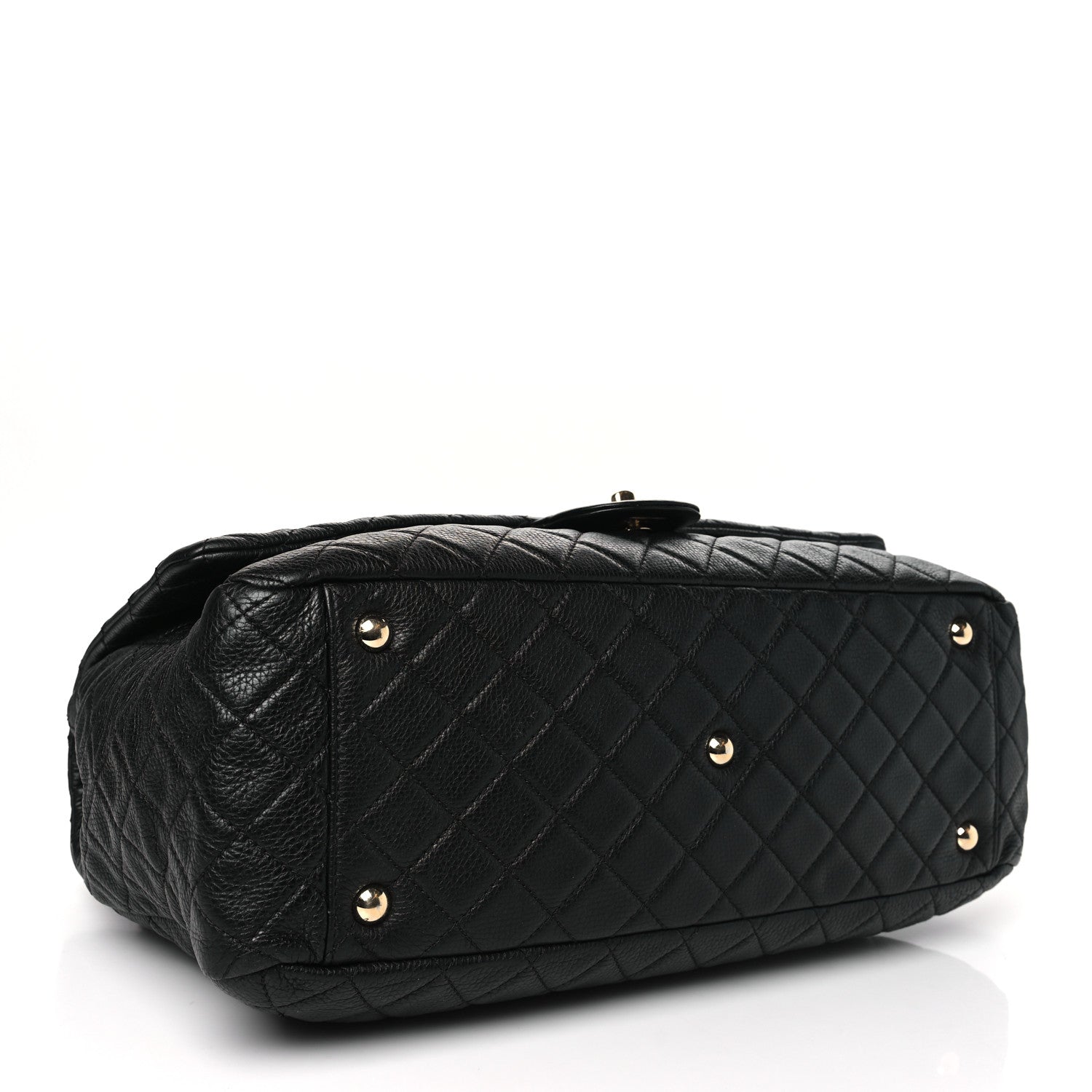 Chanel Calfskin Quilted XXL Travel Flap Bag Black 3 of 9