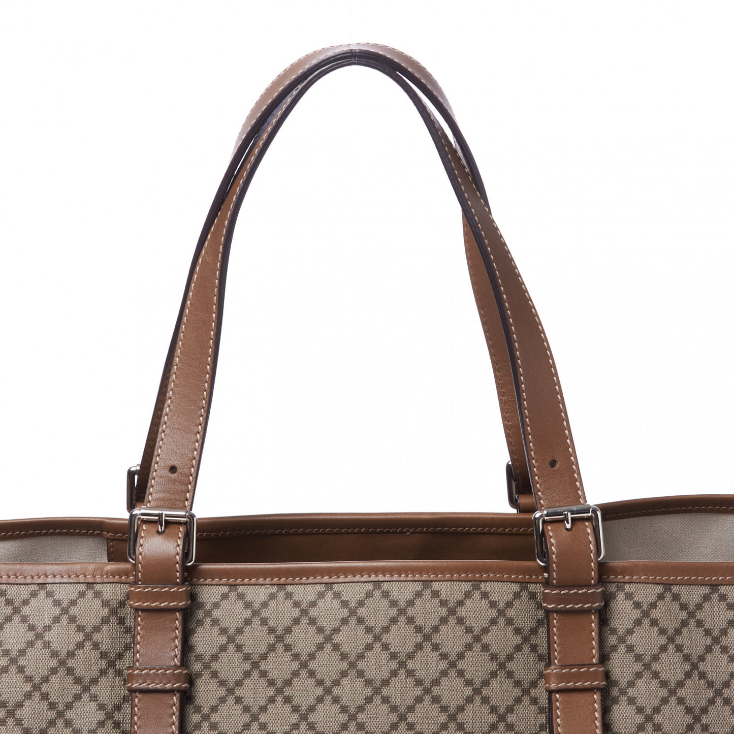 Coated Canvas Diamante Plus Tote Bag Brown