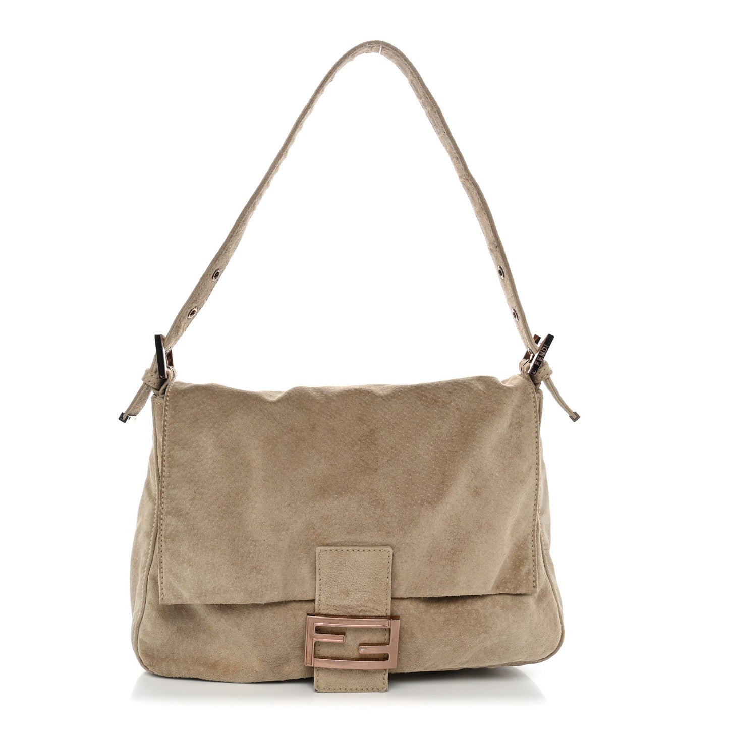 Suede Mama Baguette Beige