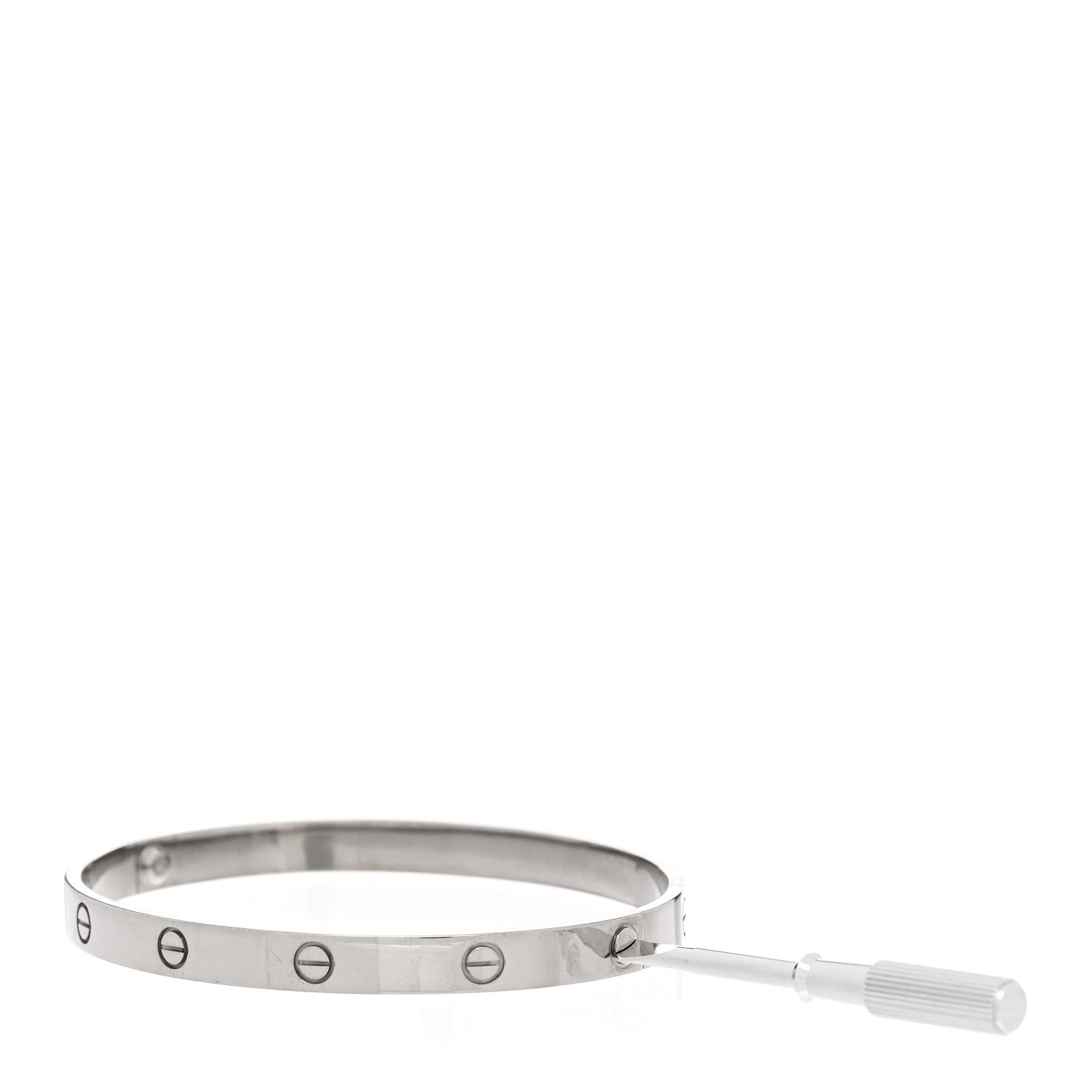 Cartier 18K White Gold LOVE Bracelet 21 3 of 7