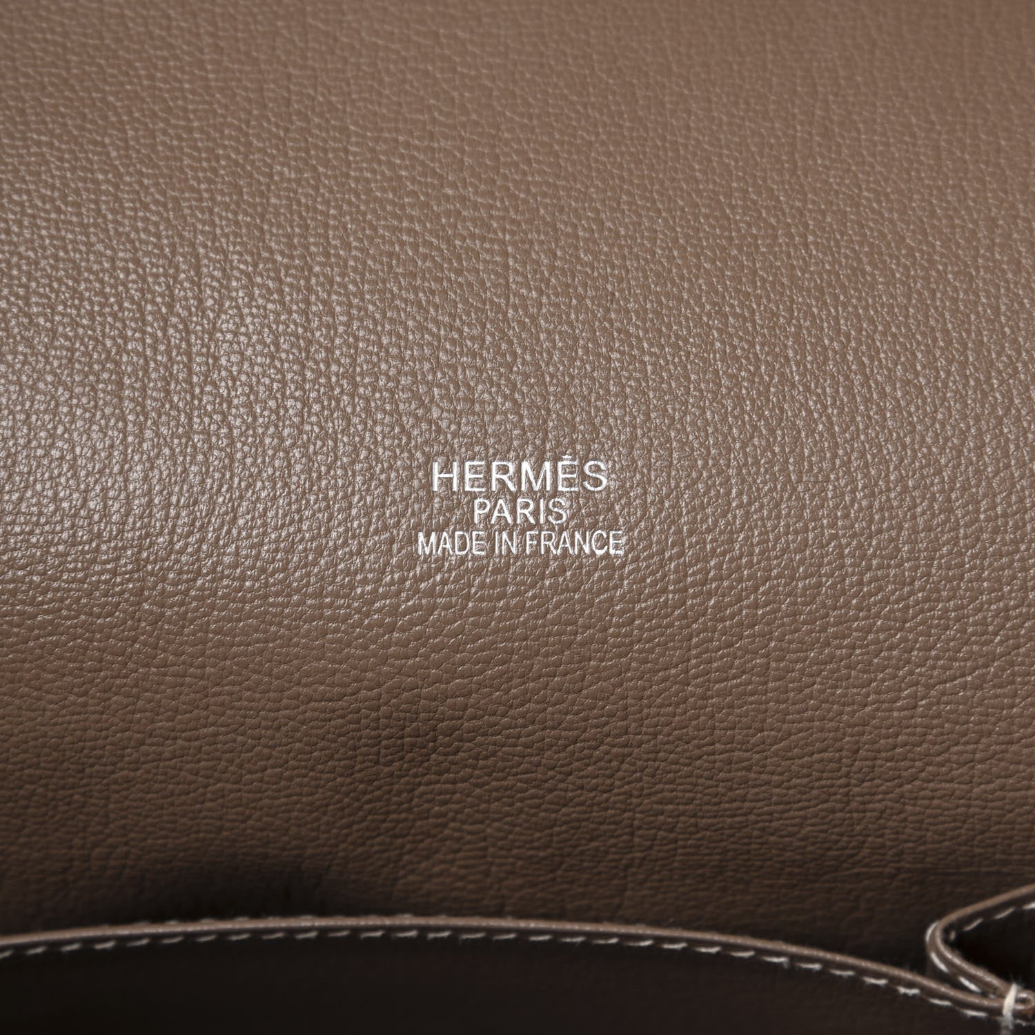 Hermes Taurillon Clemence Jypsiere 34 Etoupe 9 of 14