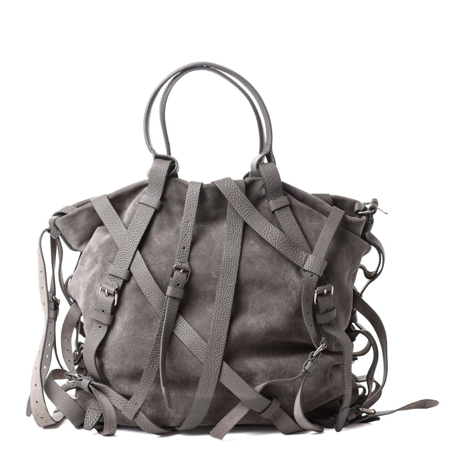 Alexander Wang Suede Kirsten Satchel Grey 1 of 10