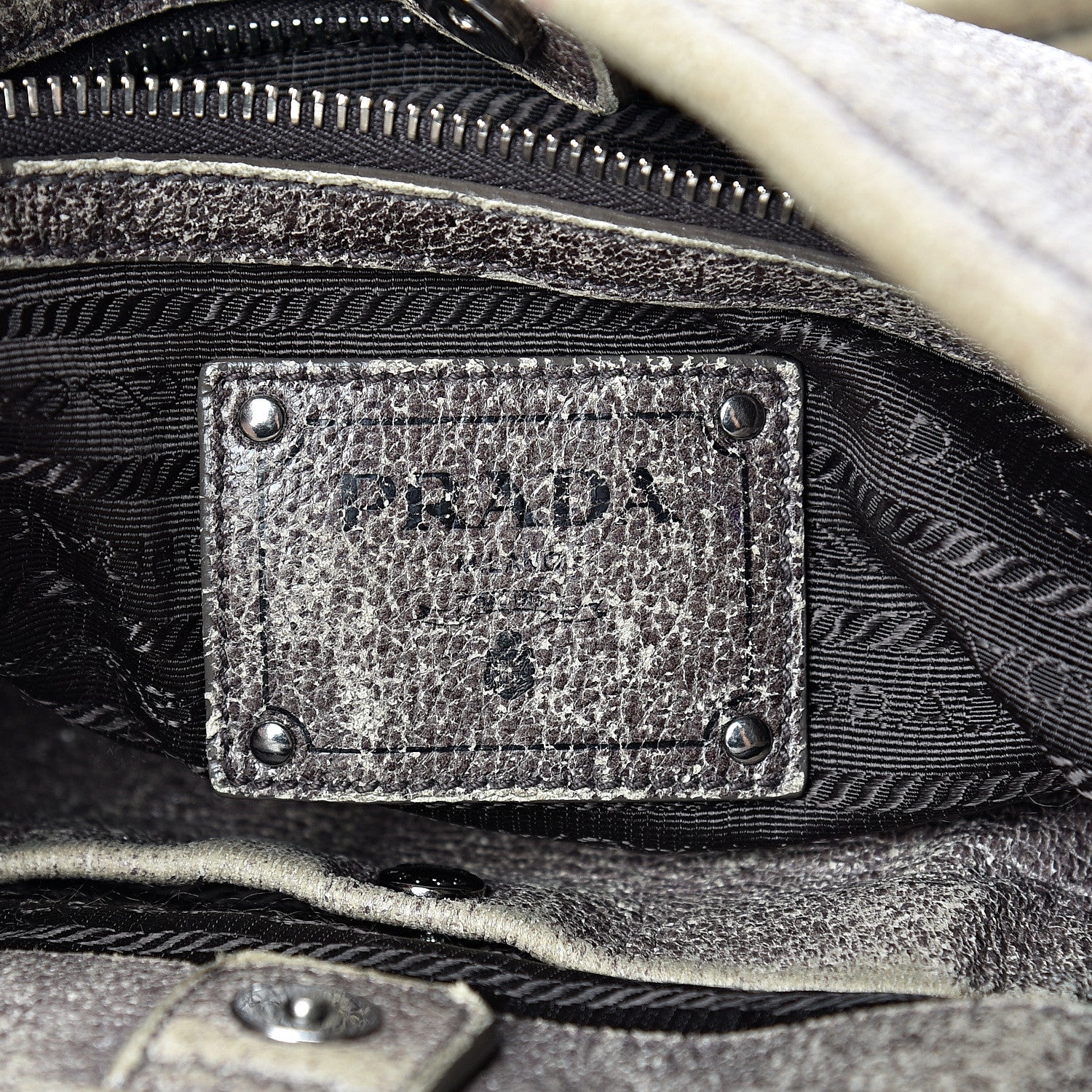 Prada Cervo Zippers Hobo Brown 5 of 18