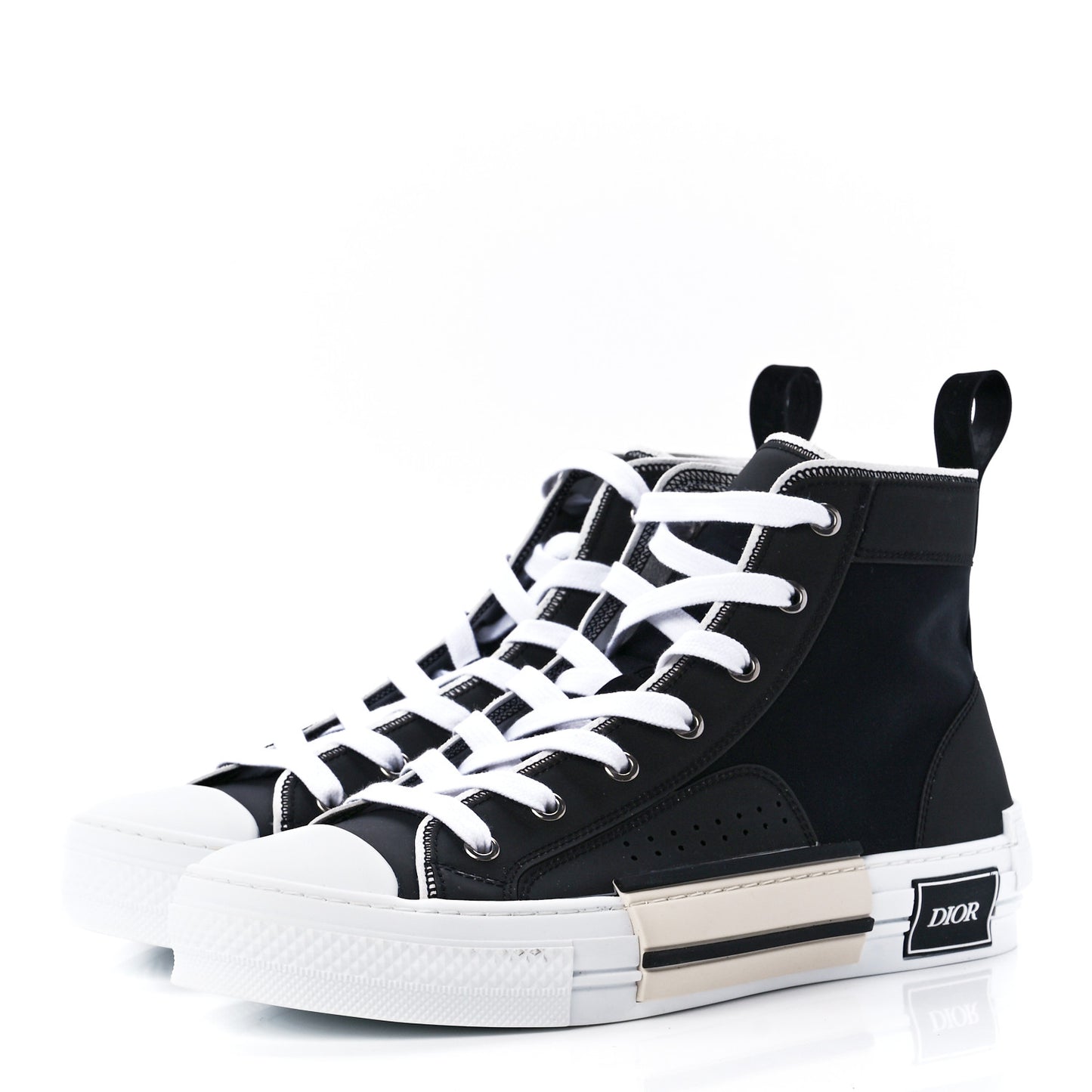 Oblique Kumo Mens B23 High Top Sneakers 40 Black Beige