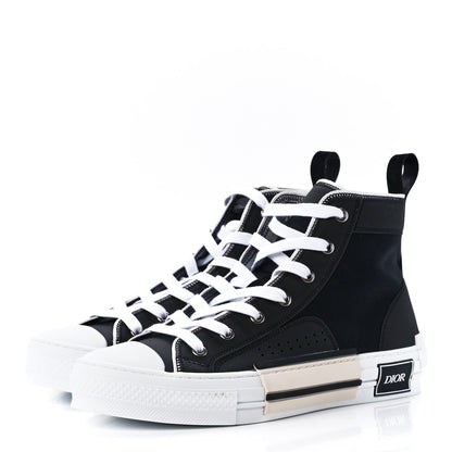 Christian Dior Oblique Kumo Mens B23 High Top Sneakers 40 Black Beige 3 of 8