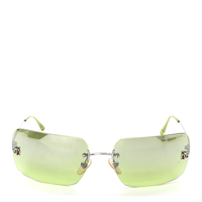 Chanel Crystal CC Logo Sunglasses 4017-D Green 2 of 7