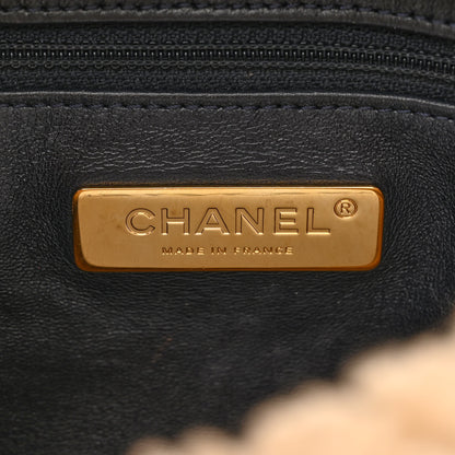 Chanel Crumpled Calfskin Shearling Sheepskin Quilted Medium Chanel 19 Flap Navy 6 of 11