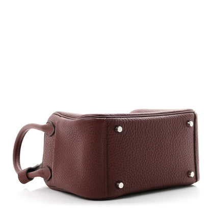 Hermes Taurillon Clemence Mini Lindy 20 Terre 4 of 11
