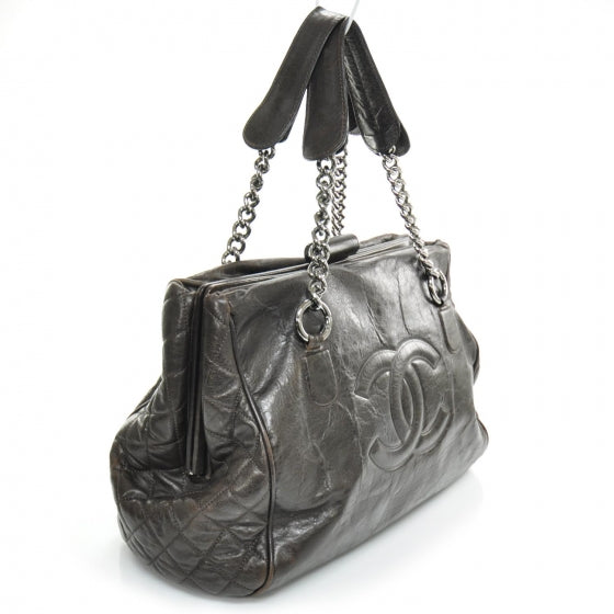 Calfskin Medium Perfect Day Tote Dark Brown