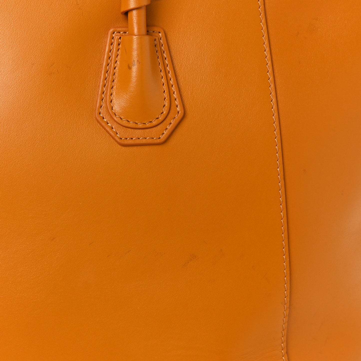 Box Calfskin Small Antigona Sport Top Handle Bag Pumpkin