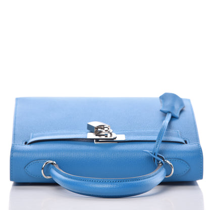 Hermes Chevre Chandra Kelly Sellier 25 Bleu Zanzibar 34 of 41