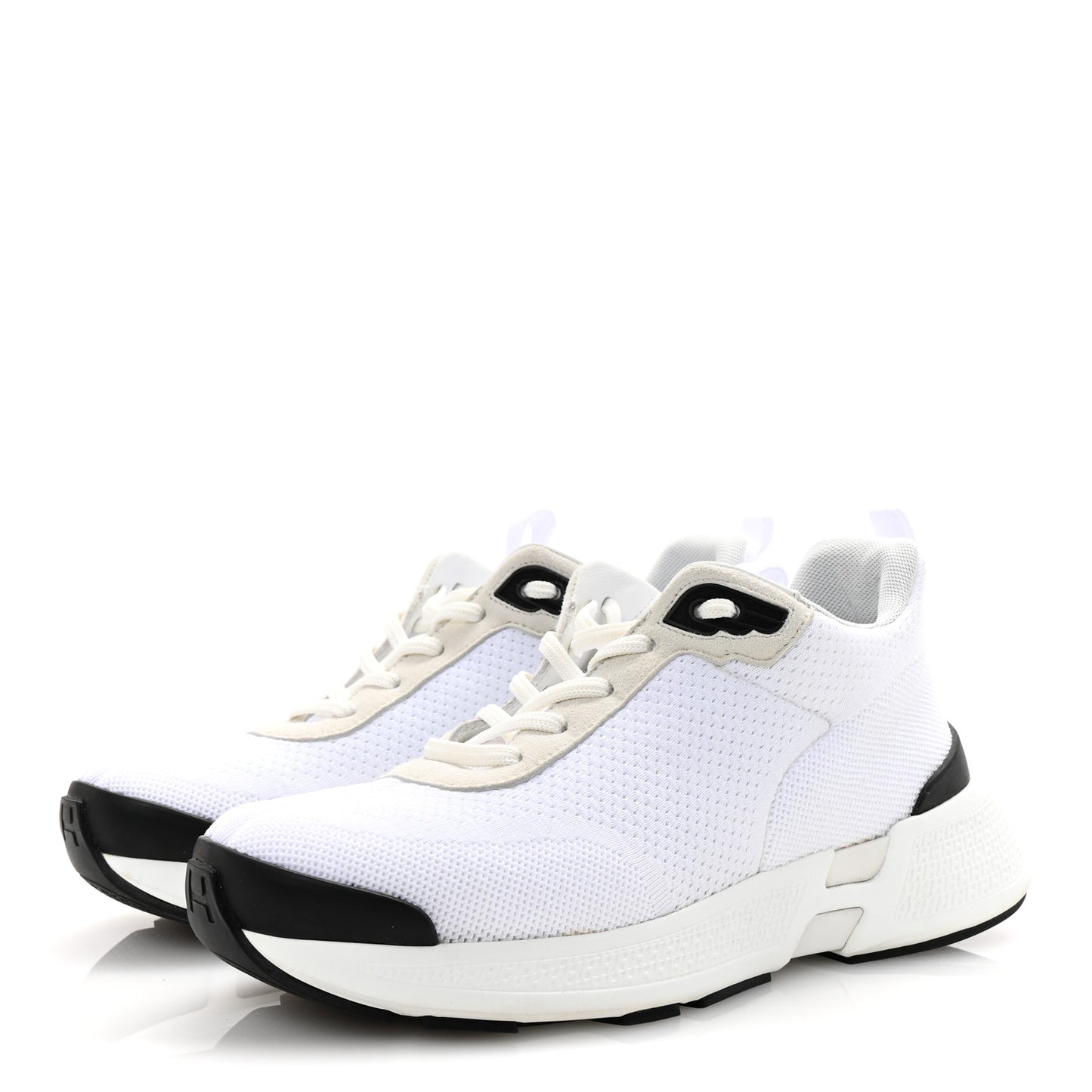 Technical Knit Suede Heros Sneakers 38 White