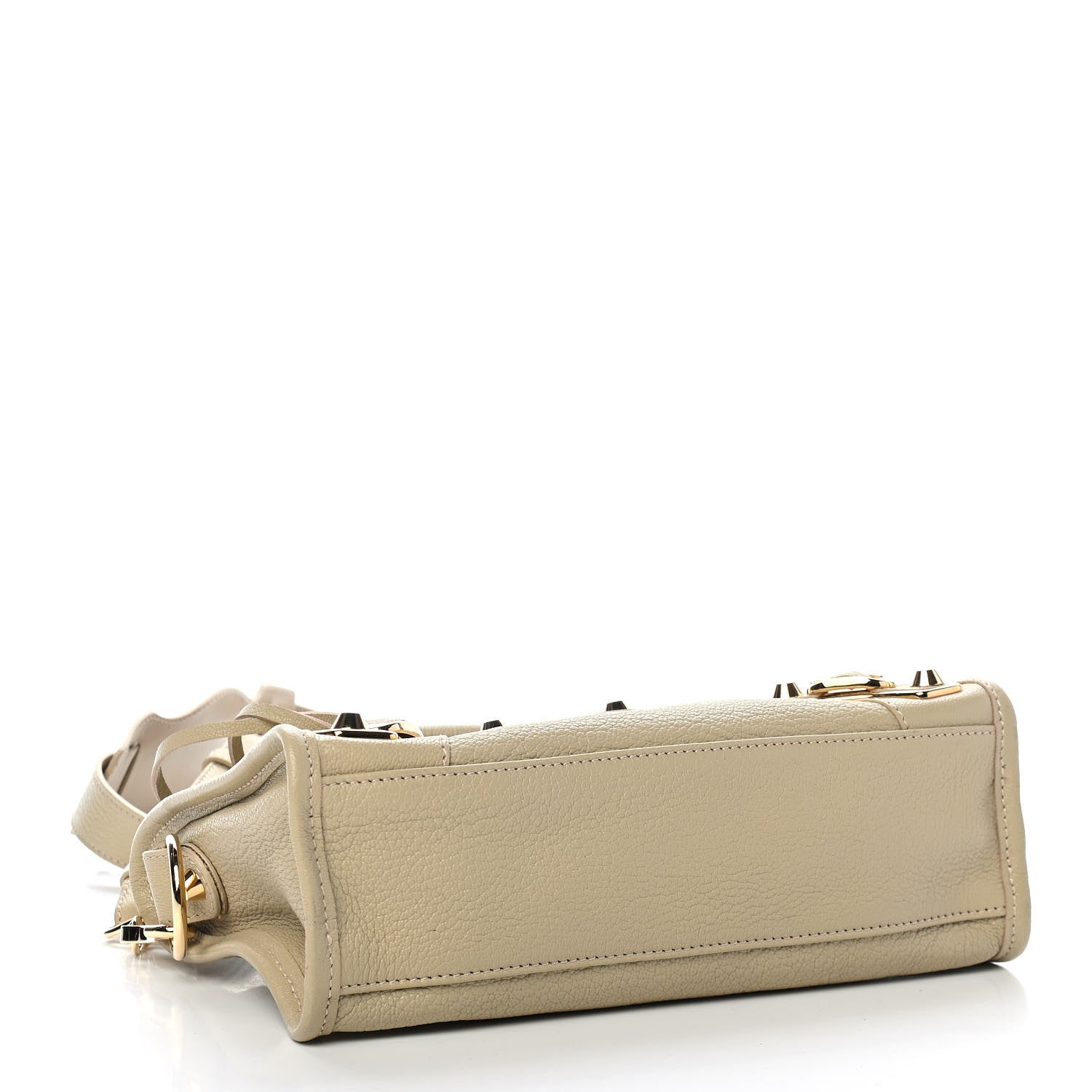 Balenciaga Chevre Gold Metallic Edge Hardware Mini City Beige Oryx 3 of 4
