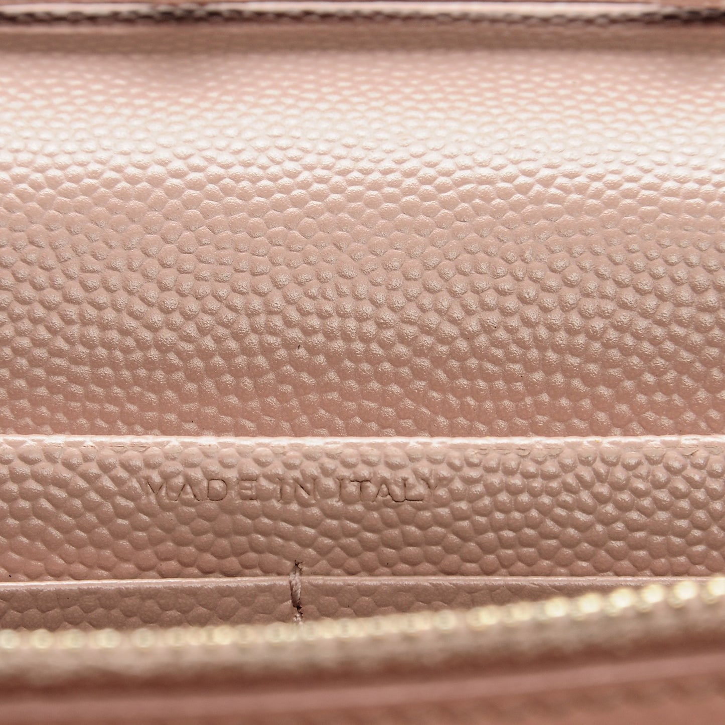 Grain De Poudre Matelasse Chevron Monogram Chain Wallet Pale Pink