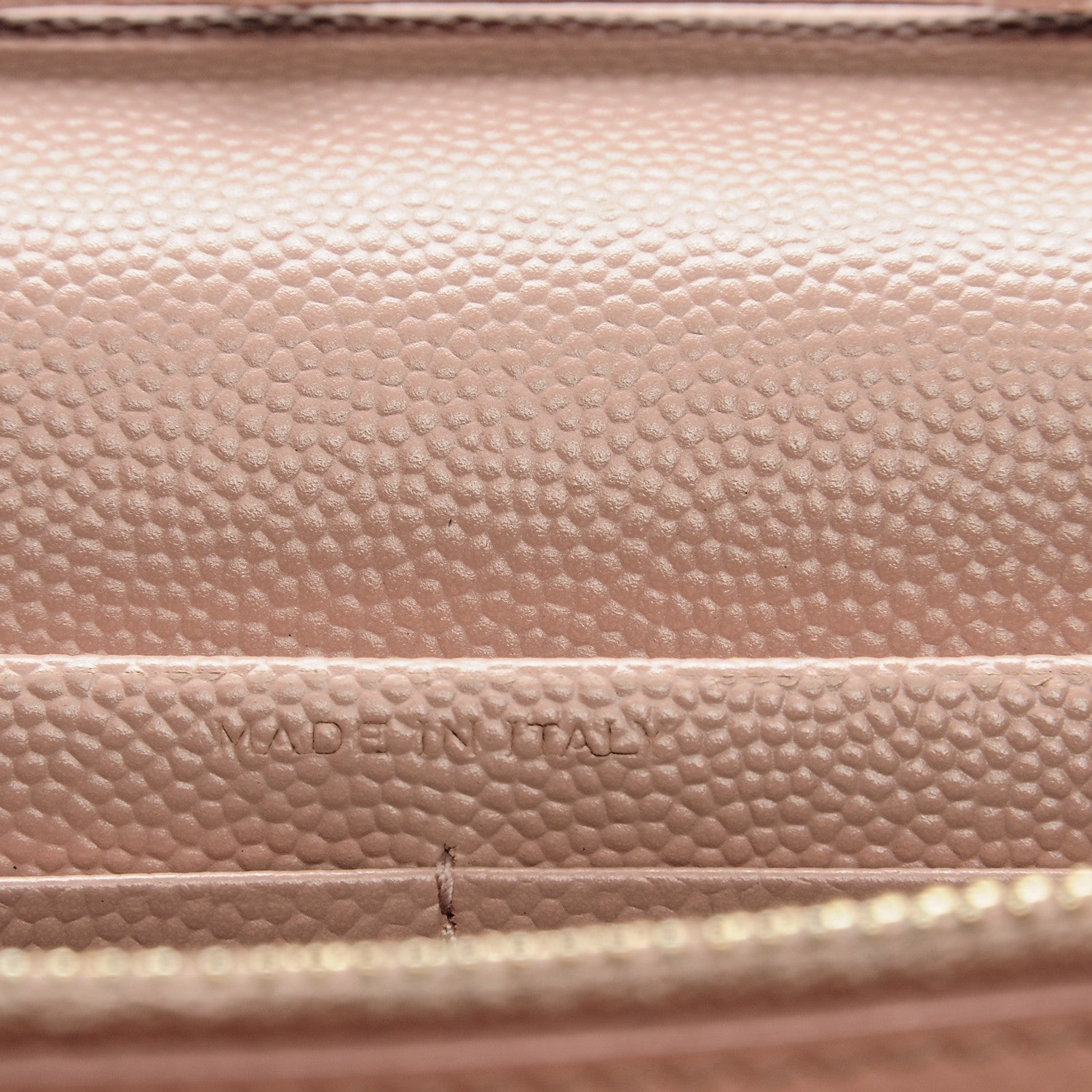 Saint Laurent Grain De Poudre Matelasse Chevron Monogram Chain Wallet Pale Pink 7 of 15