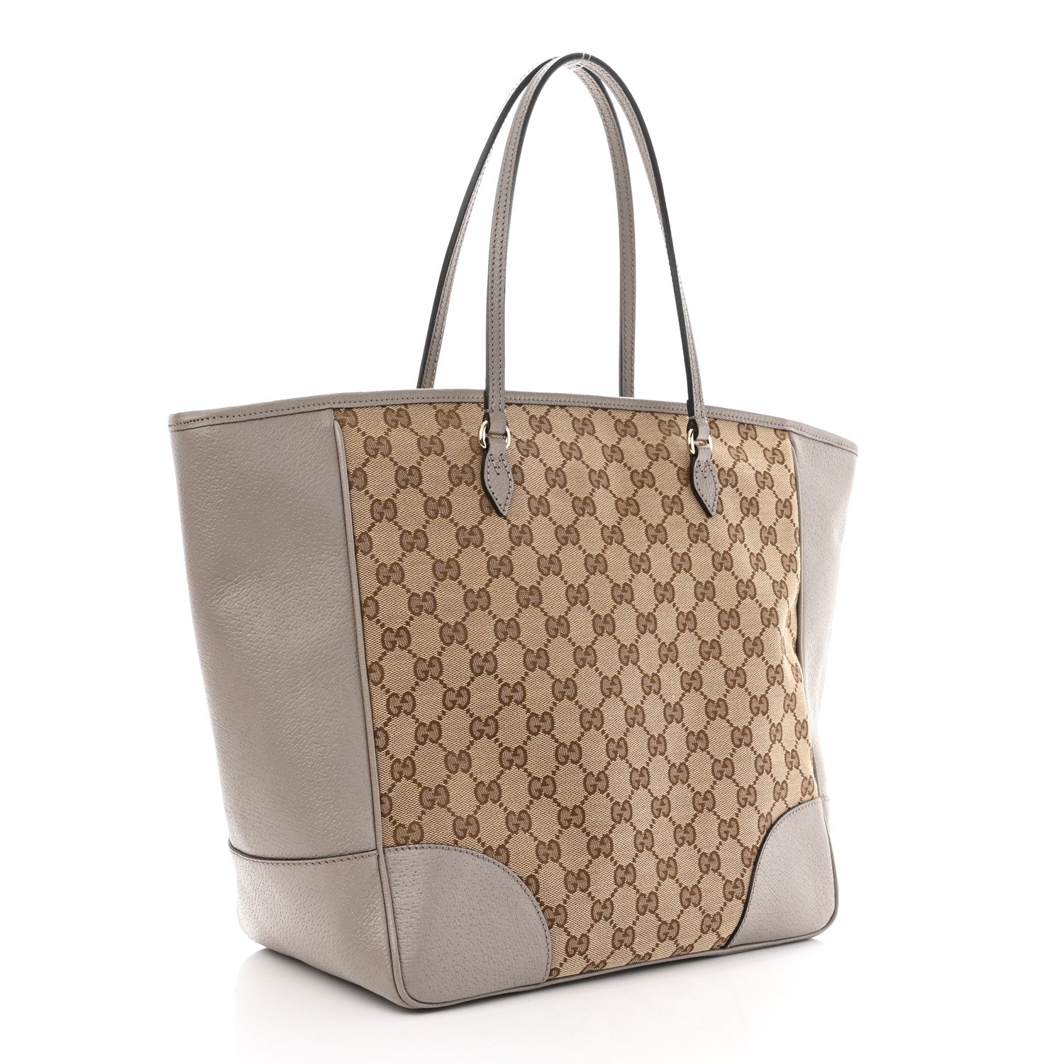 Gucci Monogram Medium Bree Zippered Tote Beige Grey 3 of 10