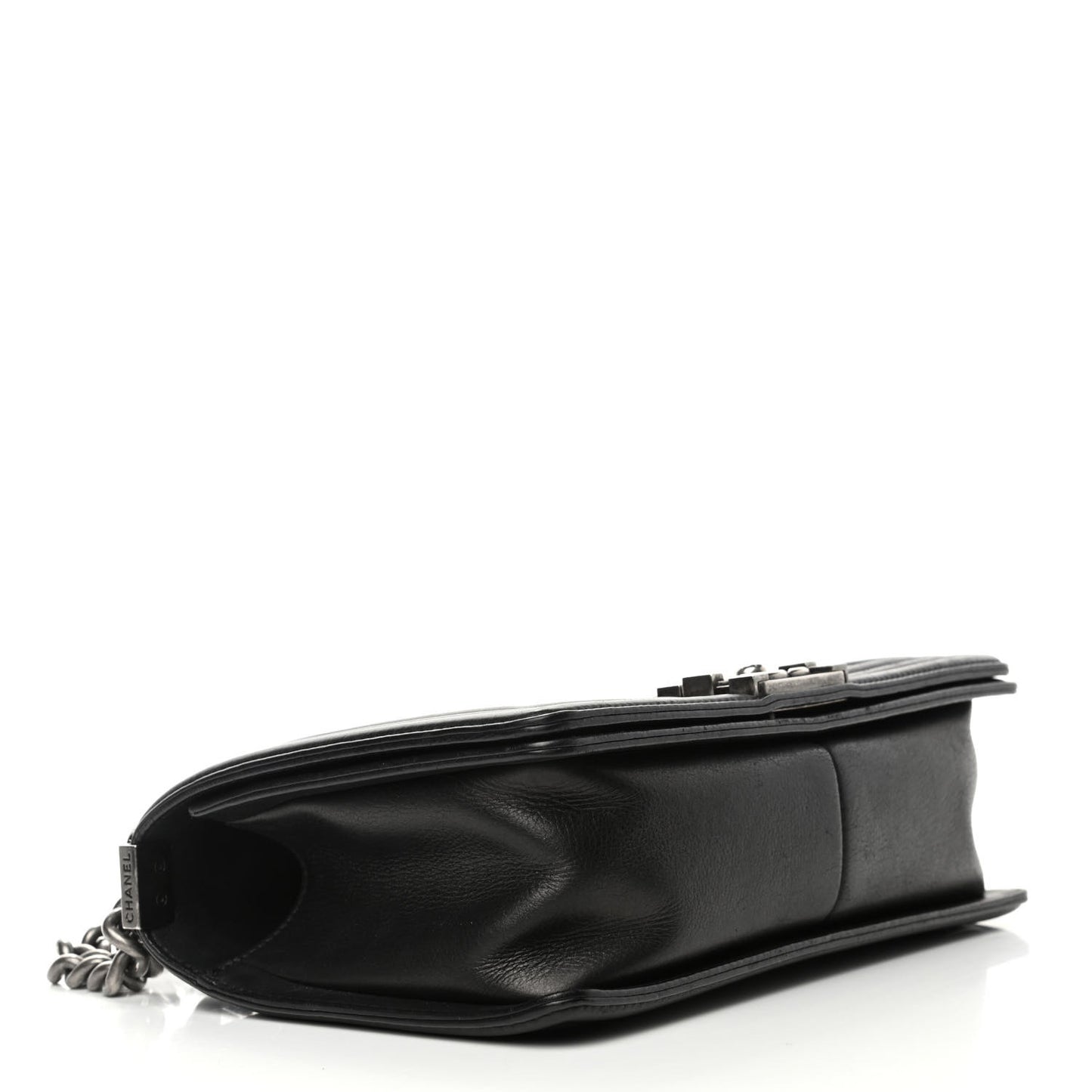 Calfskin Quilted Medium Boy Flap Black