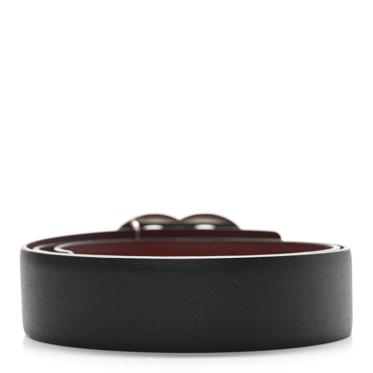 Calfskin CC Reversible Belt 70 Black Burgundy