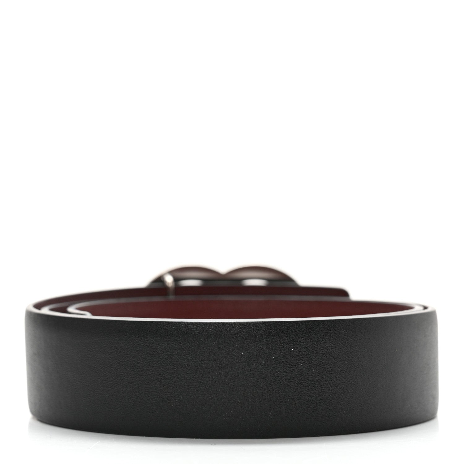 Chanel Calfskin CC Reversible Belt 70 Black Burgundy 3 of 10