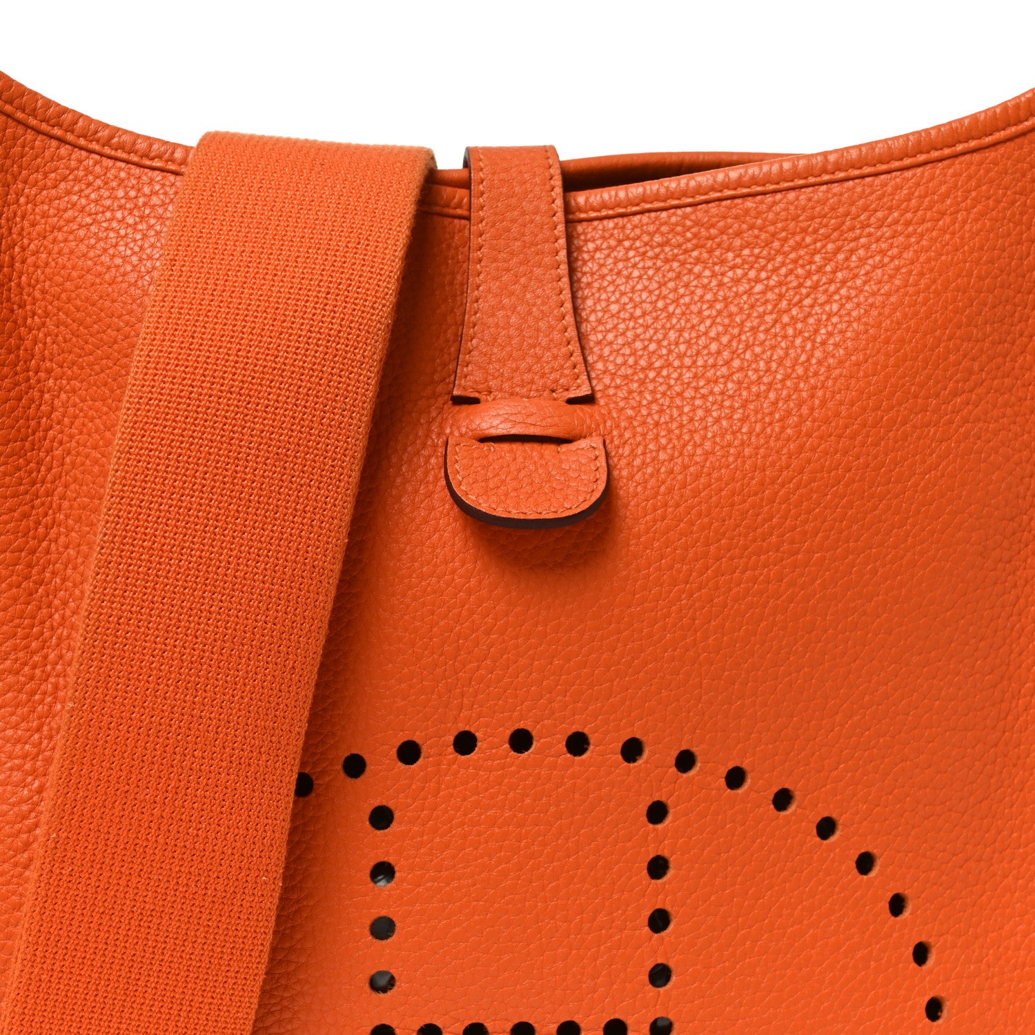 Hermes Taurillon Clemence Evelyne III GM Orange 7 of 10