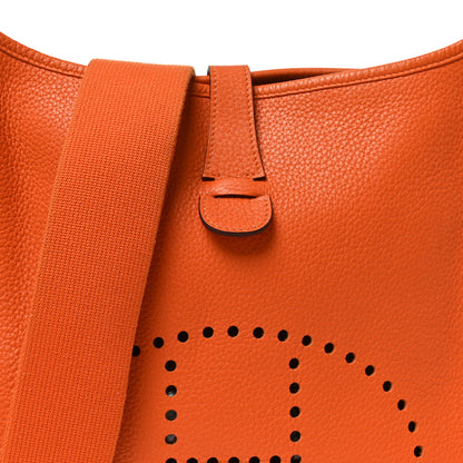 Hermes Taurillon Clemence Evelyne III GM Orange 7 of 10