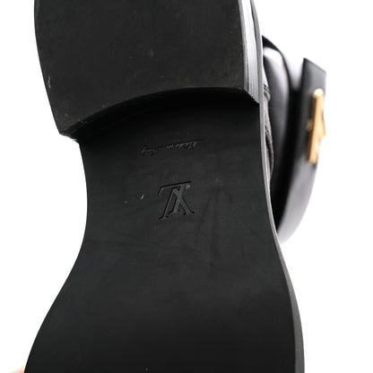 Louis Vuitton Calfskin Monogram Wonderland Flat Ranger Boots 36 Black 10 of 12