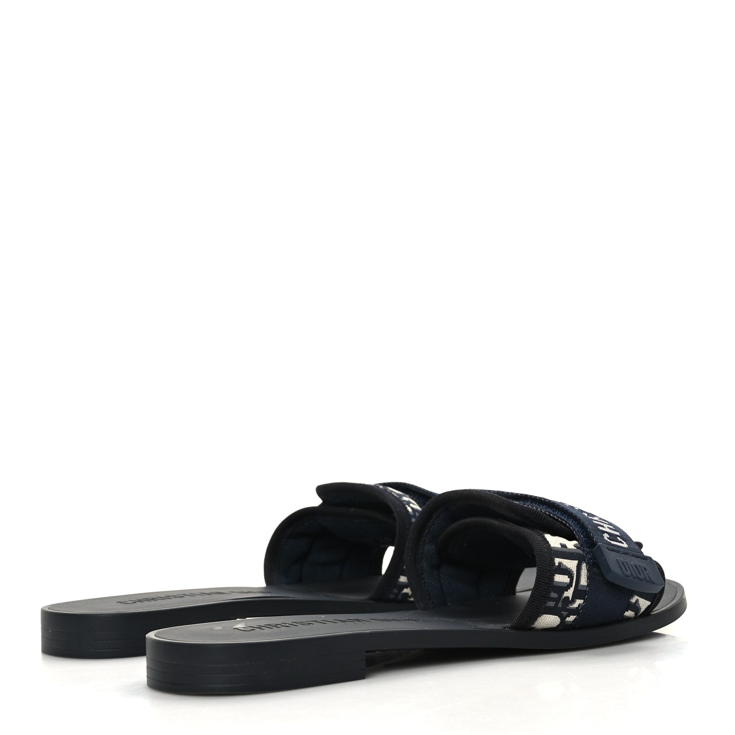 Christian Dior Nylon Oblique Dio(r)evolution Slide Sandals 40 Deep Blue 4 of 8