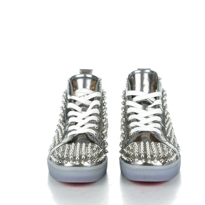 Christian Louboutin Specchio Louis Spikes Flat Mens Sneakers 43 Silver 2 of 8