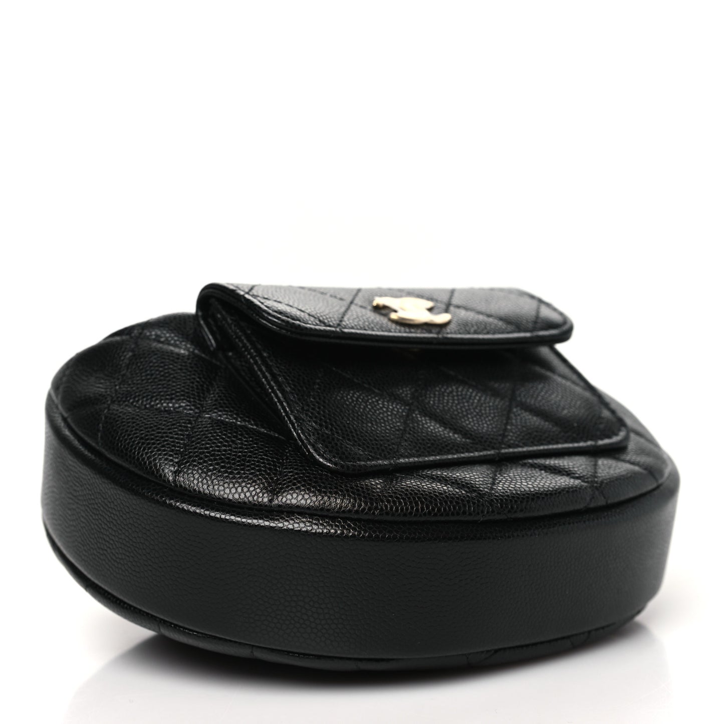 Caviar Quilted Polly Pocket Pouch Hobo Black